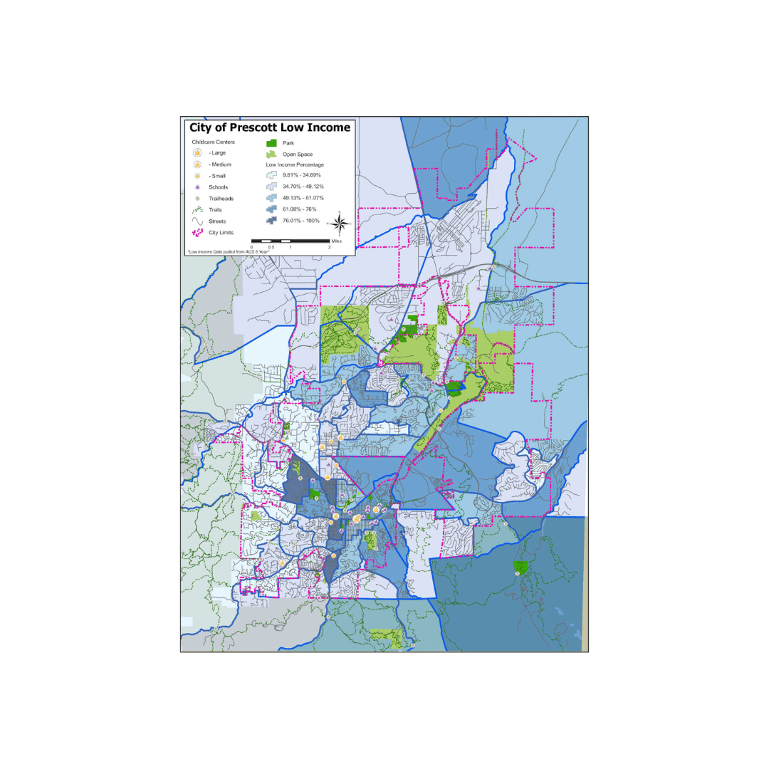 graphic of the city of prescott low income