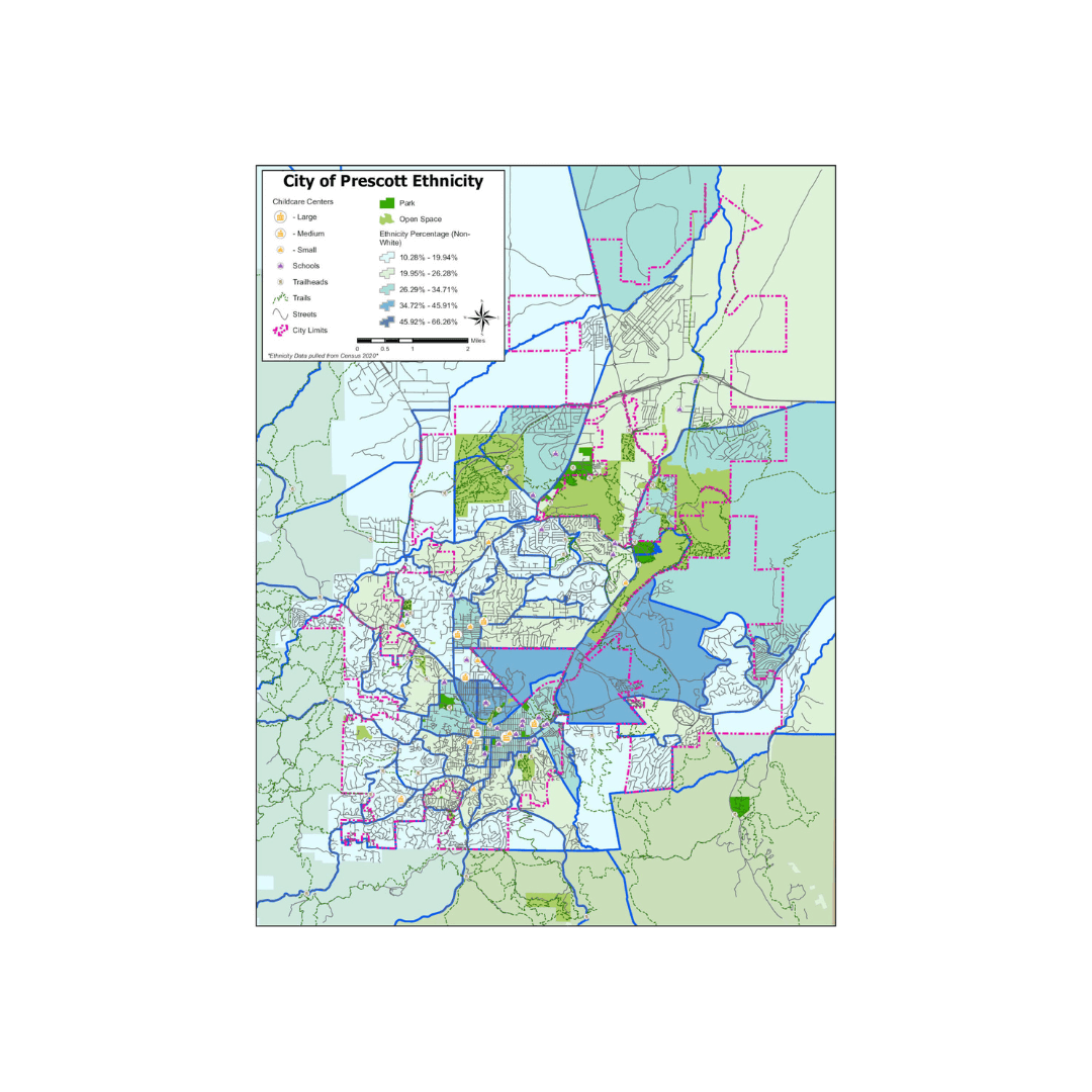 graphic of the city of prescott ethnicity