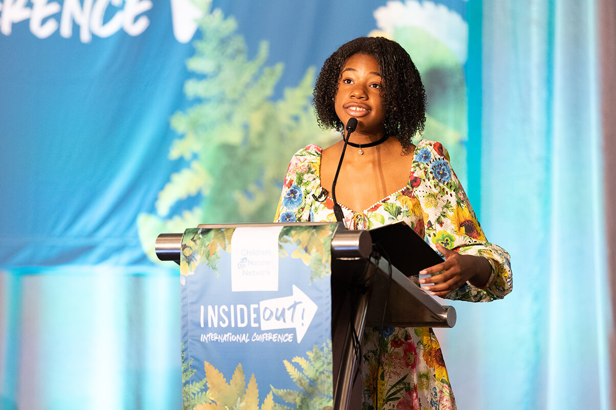 Yolanda Renee King, youth activist and granddaughter of Dr. Martin Luther King Jr, giving remarks