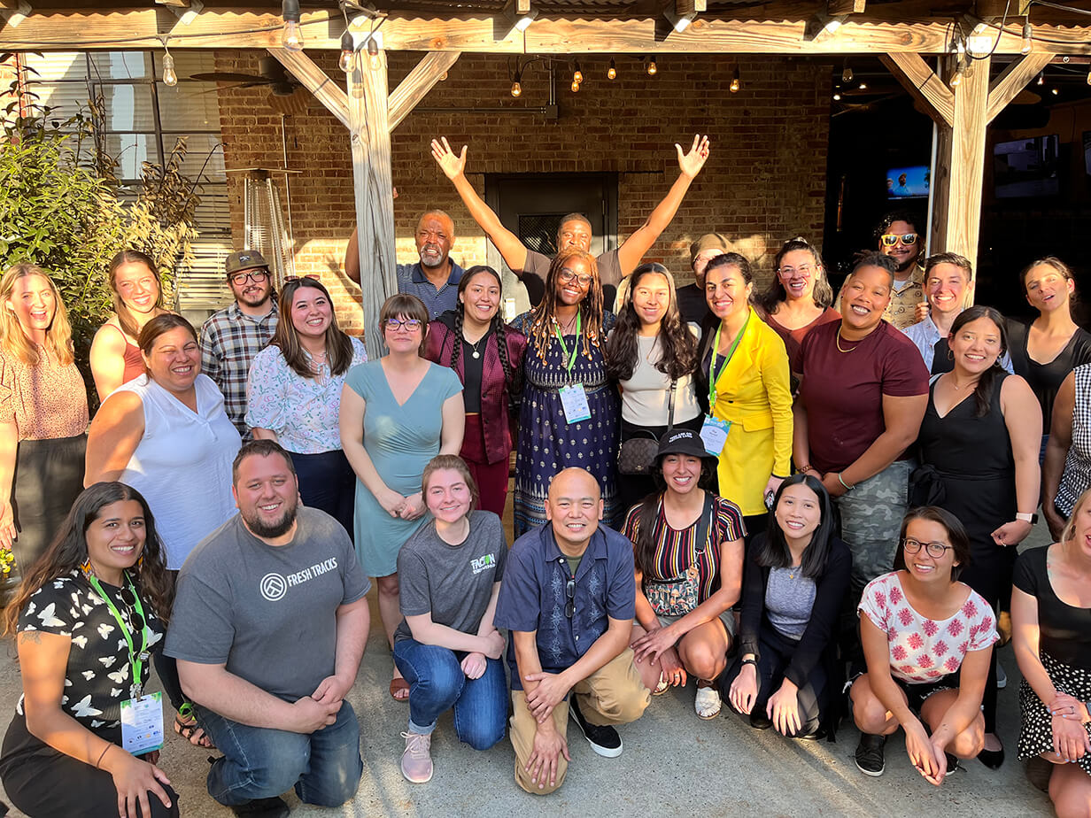 The youth leadership development cohorts gathered for a networking dinner during the conference