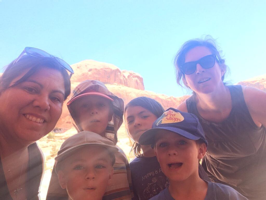 Two moms and four boys.