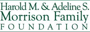Teal “Harold M. & Adeline S. Morrison Family Foundation” wordmark logo.