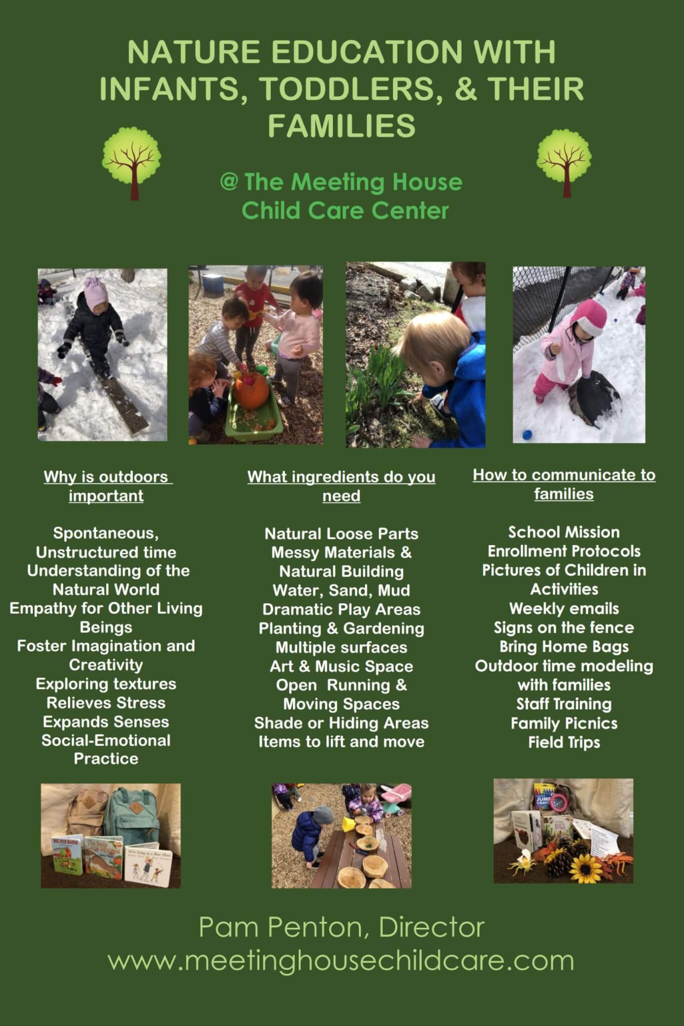 Nature Education with Infants, Toddlers and their Families Poster