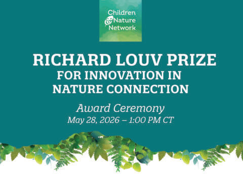 Richard Louv Prize for Innovation in Nature Connection award ceremony, May 28, 2026 at 1:00 PM CT