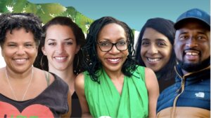 Headshots from left to right: Akiima Price, Alexa Bush, Onika Abraham Lee, Priya Cook, Lesford Duncan. 