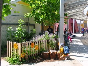 Infrastructure with lots of vegetation nearby.