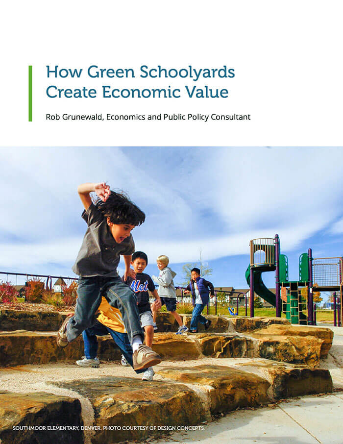Screenshot of the Economic Benefits of Green Schoolyards report.