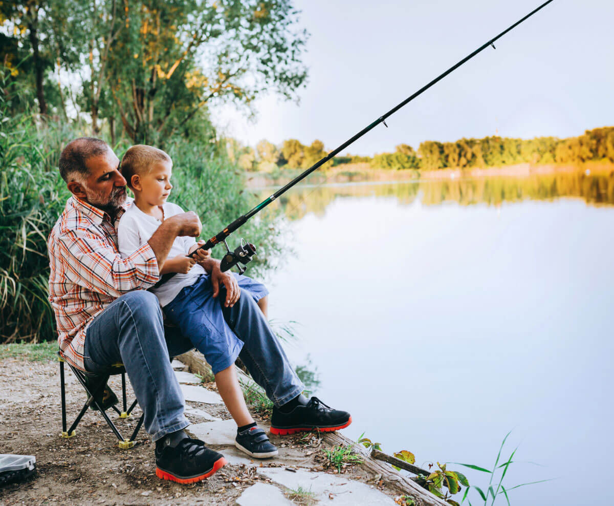 Grandfather & Grandson Fishing
