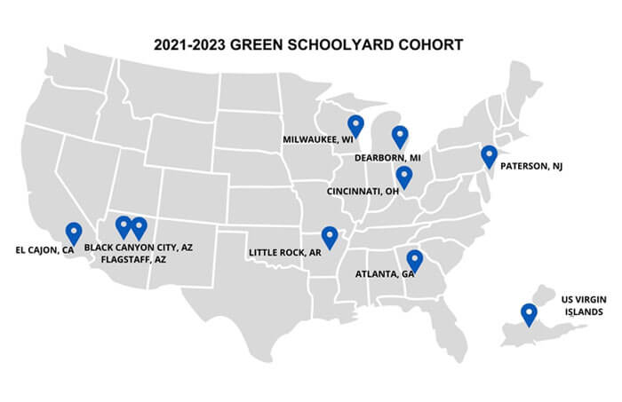 Green Schoolyards Cohort Map
