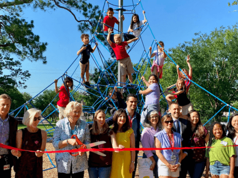 Renovated playgrounds SPARK social connection for children